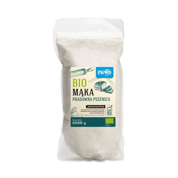 Mąka Pradawna Razowa BIO 1kg | NIRO - Ekochatka