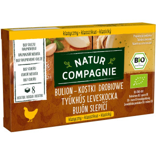 Bulion Kostki Drobiowe bez Dodatku Cukrów BIO (8x11g) 88g | NATUR COMPAGNIE - Ekochatka