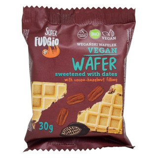 Wafelek z Kremem Kakaowo Orzechowym Słodzony Daktylami BIO 30g | ME GUSTO - Ekochatka