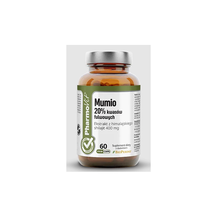 Mumio Ekstrakt (400 mg) Bezglutenowy 60 Kapsułek | PHARMOVIT - Ekochatka