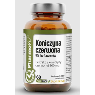 Koniczyna Czerwona Ekstrakt (500 mg) Bezglutenowy 60 Kapsułek | PHARMOVIT - Ekochatka
