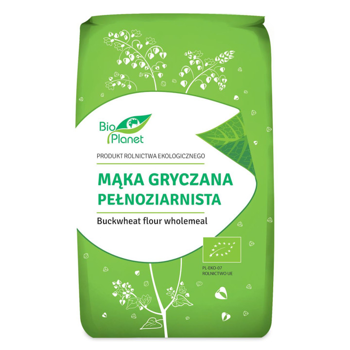 Mąka Gryczana Pełnoziarnista BIO 500g | BIO PLANET - Ekochatka