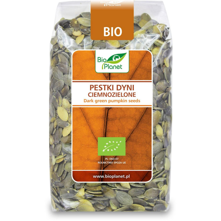 Pestki Dyni Ciemnozielone BIO 350g | BIO PLANET - Ekochatka