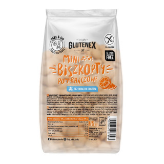 Biszkopty Mini Pomarańczowe bez Dodatku Cukrów Bezglutenowe 85g | GLUTENEX - Ekochatka