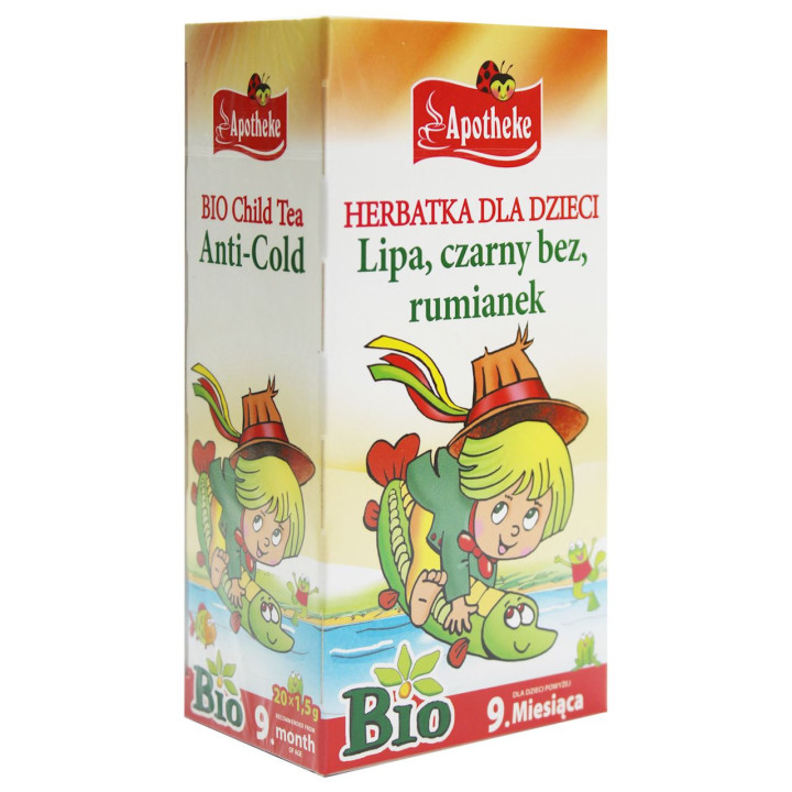 Herbatka dla Dzieci Lipa, Rumianek i Mięta BIO (20x1,5g) 30g | APOTHEKE - Ekochatka