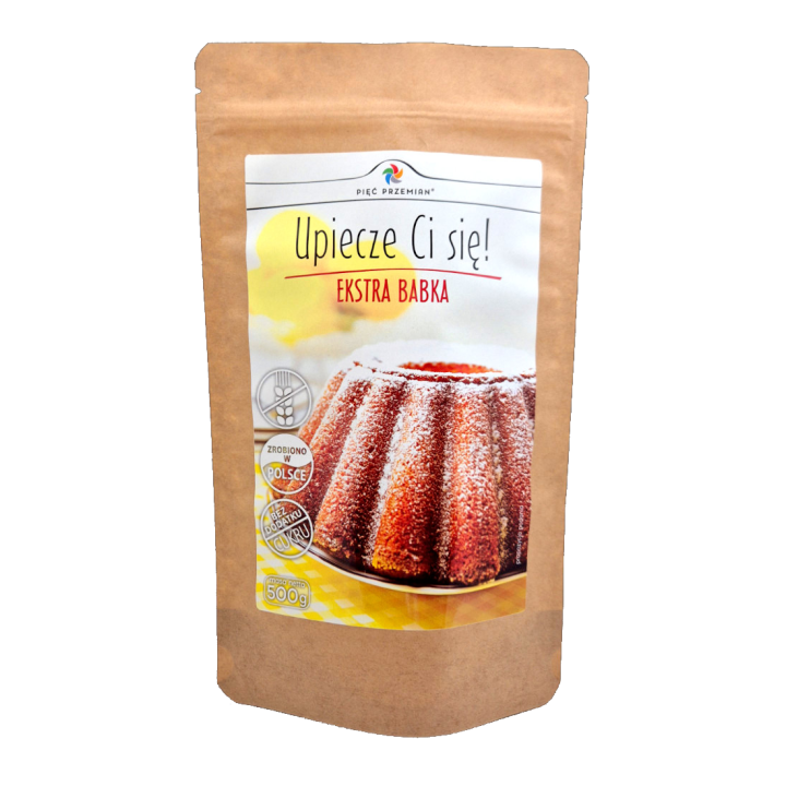 Mieszanka do Wypieku Babki bez Dodatku Cukrów Bezglutenowa 500g | PIĘĆ PRZEMIAN - Ekochatka