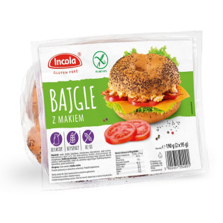 Bajgle z Makiem Bezglutenowe (2szt.) 190g | INCOLA - Ekochatka