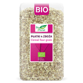 Płatki 4 Zboża (Orkisz, Owies, Jęczmień, Żyto) BIO 600g | BIO PLANET - Ekochatka