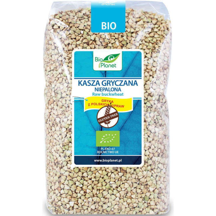 Kasza Gryczana Niepalona Bezglutenowa BIO 1kg | BIO PLANET - Ekochatka