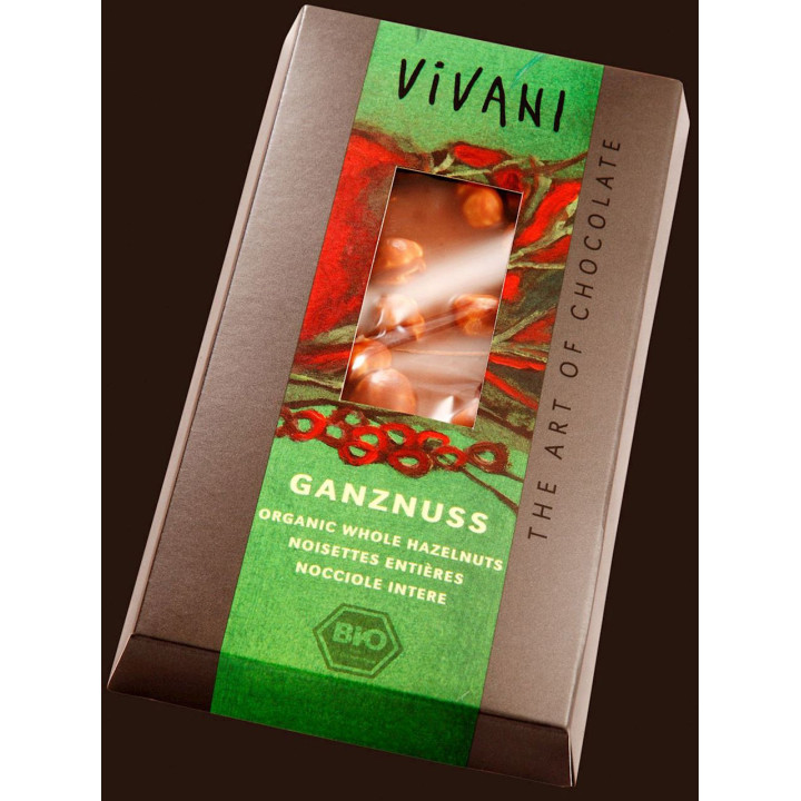 Czekolada Mleczna z Całymi Orzechami Laskowymi BIO 100g | VIVANI - Ekochatka