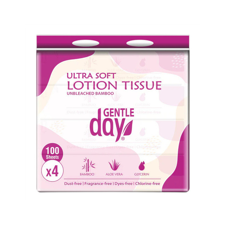 Chusteczki Bambusowe z Aloesem i Gliceryną 400szt. | GENTLE DAY - Ekochatka