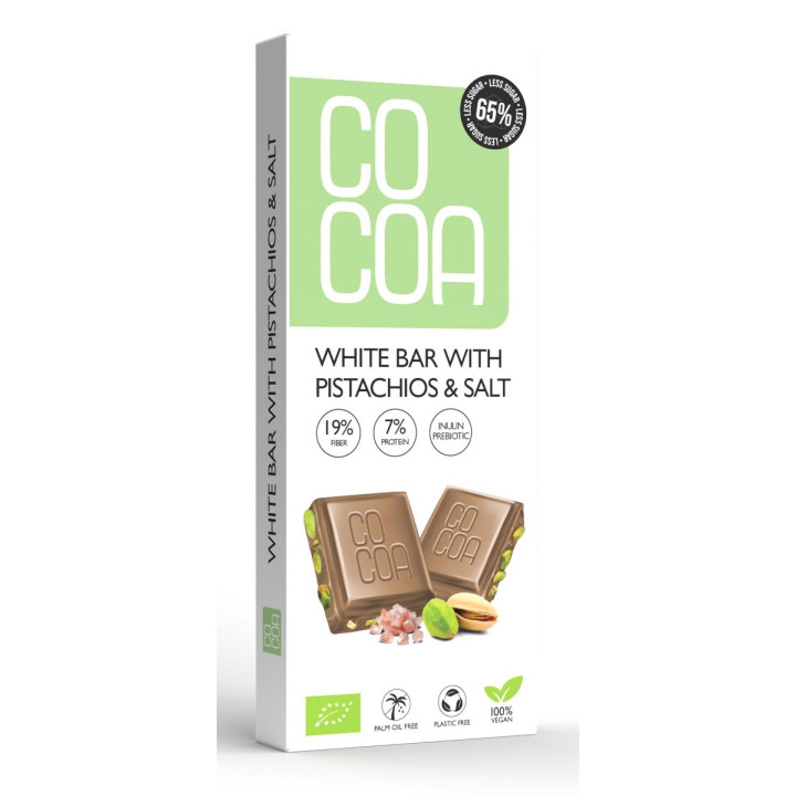 Tabliczka z Pistacjami i Solą BIO 40g | COCOA - Ekochatka