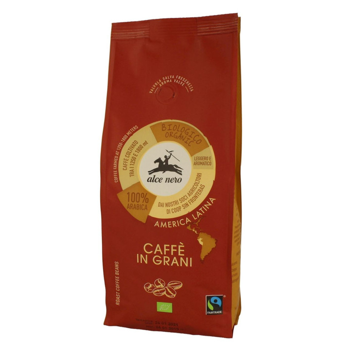 Kawa Ziarnista Arabica 100 % Fair Trade BIO 500g | ALCE NERO - Ekochatka