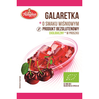 Galaretka z Agarem o Smaku Wiśniowym Bezglutenowa BIO 40g | AMYLON - Ekochatka