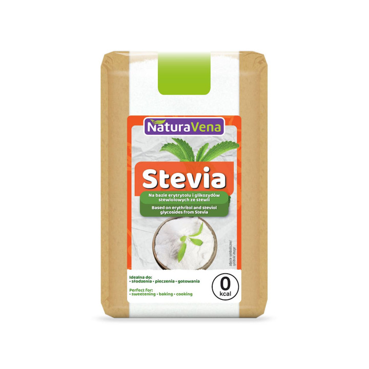 Stevia (na Bazie Erytrytolu i Glikozydów Stewiolowych ze Stewii) 500g | NATURAVENA - Ekochatka