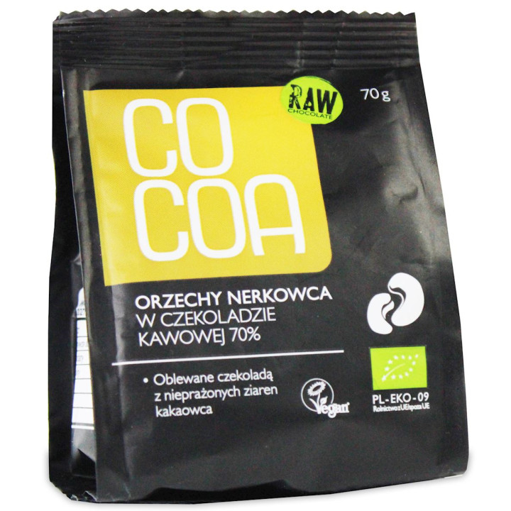 Orzechy Nerkowca w Czekoladzie Kawowej BIO 70g | COCOA - Ekochatka