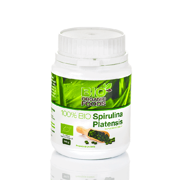 Spirulina Platensis BIO (250 mg) 1200 Tabletek | BIO ORGANIC FOODS - Ekochatka