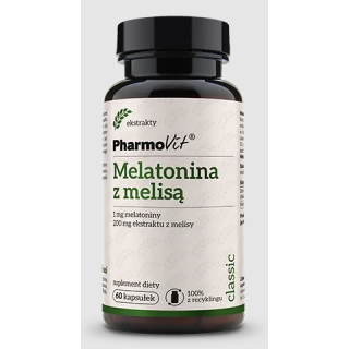 Melatonina z Melisą Bezglutenowe 60 Kapsułek | PHARMOVIT - Ekochatka