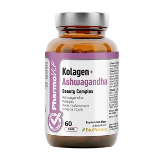 Kolagen + Ashwagandha Beauty Complex Bezglutenowe 60 Kapsułek | PHARMOVIT - Ekochatka