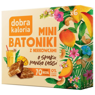 Batoniki Mini z Nerkowców o Smaku Mango Lassi bez Dodatku Cukrów (6x17 | DOBRA KALORIA - Ekochatka