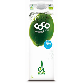 Woda Kokosowa Naturalna BIO 1l | COCO DR. MARTINS - Ekochatka
