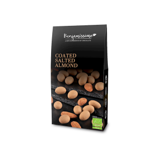 Migdały w Polewie Słony Karmel Bezglutenowe BIO 60g | BENJAMISSIMO - Ekochatka