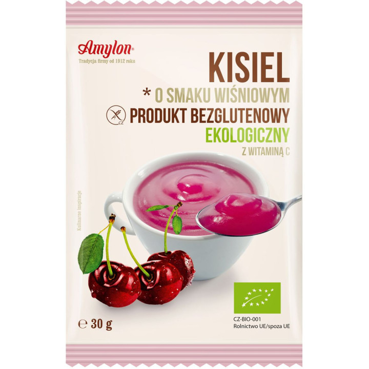Kisiel Instant o Smaku Wiśniowym Bezglutenowy BIO 30g | AMYLON - Ekochatka