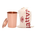 Kubek Miedziany Plain z Pokrywką 350 ml - Sattva (ayurveda)