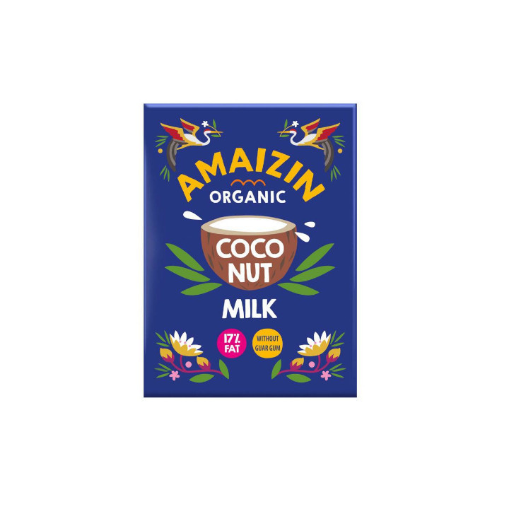 Coconut Milk Napój Kokosowy bez Gumy Guar (17 % Tłuszczu) BIO 500ml (K | AMAIZIN - Ekochatka