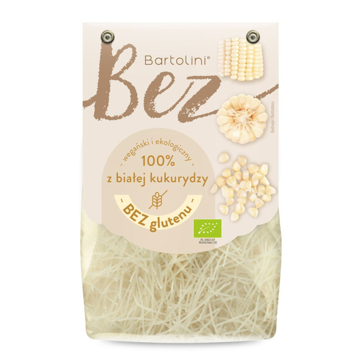 Makaron (z Białej Kukurydzy) Krajanka Bezglutenowy BIO 250g | BARTOLINI - Ekochatka