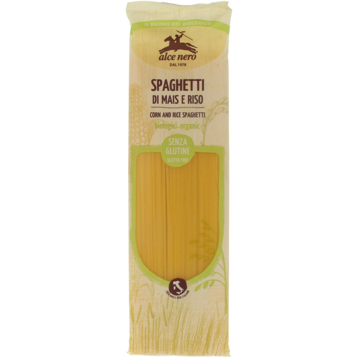 Makaron (Kukurydziano Ryżowy) Spaghetti Bezglutenowy BIO 250g | ALCE NERO - Ekochatka