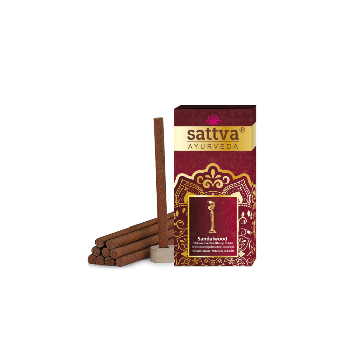 Kadzidełka Indyjskie Słupkowe Sandałowe (10szt.) 20g | SATTVA - Ekochatka
