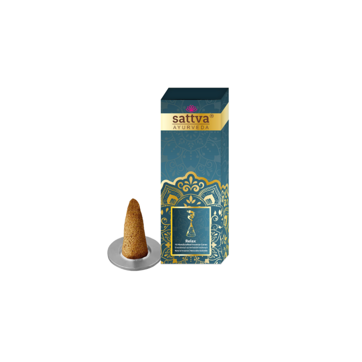 Kadzidełka Indyjskie Stożkowe Relaks (10szt.) 20g | SATTVA - Ekochatka