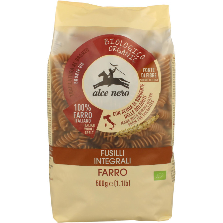 Makaron (z Płaskurki Razowy) Świderki BIO 500g | ALCE NERO - Ekochatka