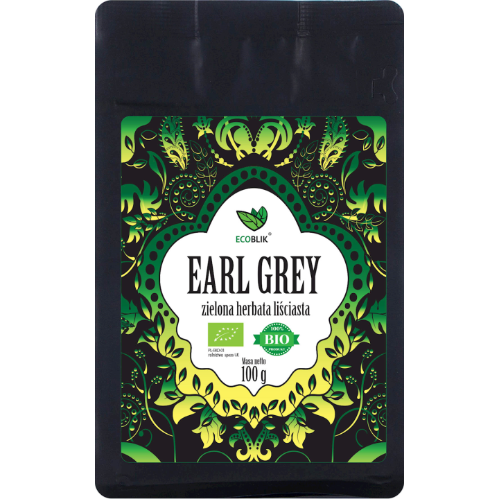Herbata Zielona Liściasta Earl Grey BIO 100g | ECOBLIK - Ekochatka