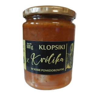 Klopsiki z Królika w Sosie Pomidorowym 500g | KRÓLIKI AMCIU - Ekochatka