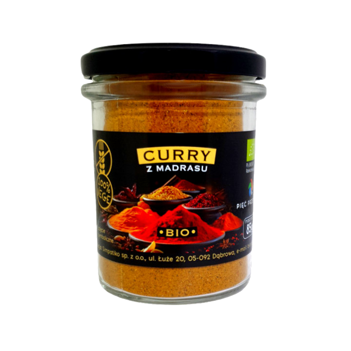 Curry z Madrasu Bezglutenowe BIO 85g | PIĘĆ PRZEMIAN - Ekochatka