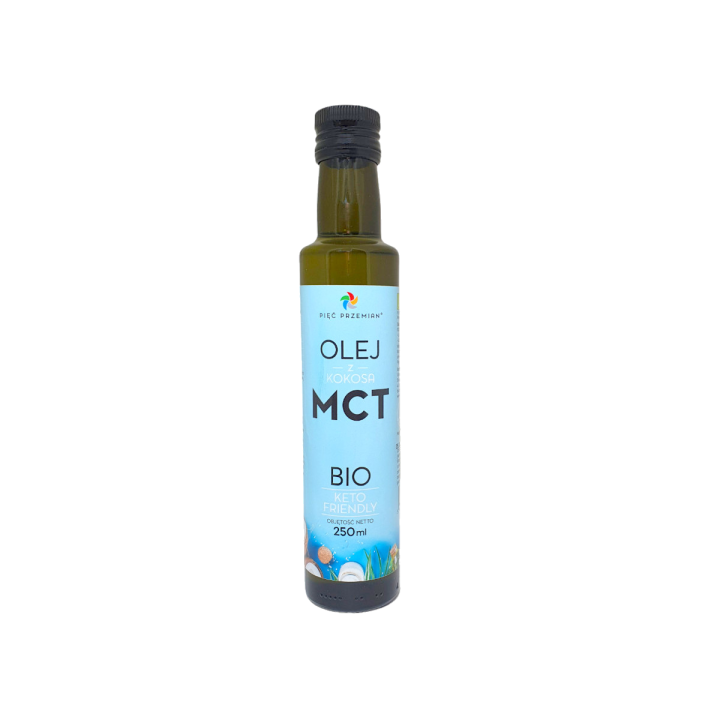 Olej Kokosowy MCT Keto Bezglutenowy BIO 250ml | PIĘĆ PRZEMIAN - Ekochatka