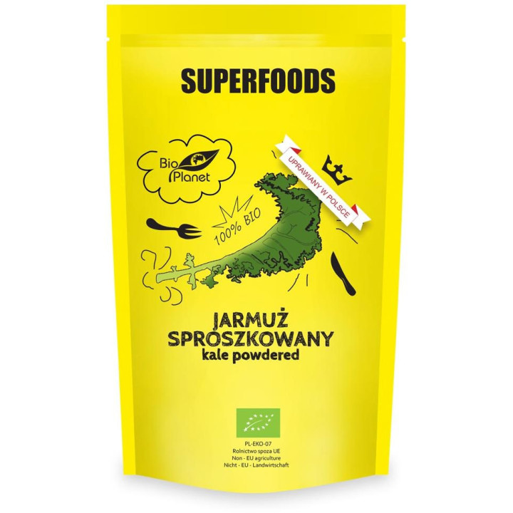 Jarmuż Sproszkowany BIO 125g | BIO PLANET - Ekochatka