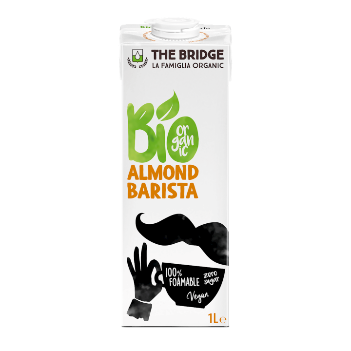 Napój Migdałowy Barista bez Dodatku Cukrów Bezglutenowy BIO 1l | THE BRIDGE - Ekochatka