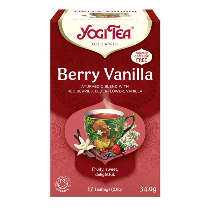 Herbatka Czerwone Owoce Wanilia (Berry Vanilla) BIO (17x2g) 34g | YOGI TEA - Ekochatka