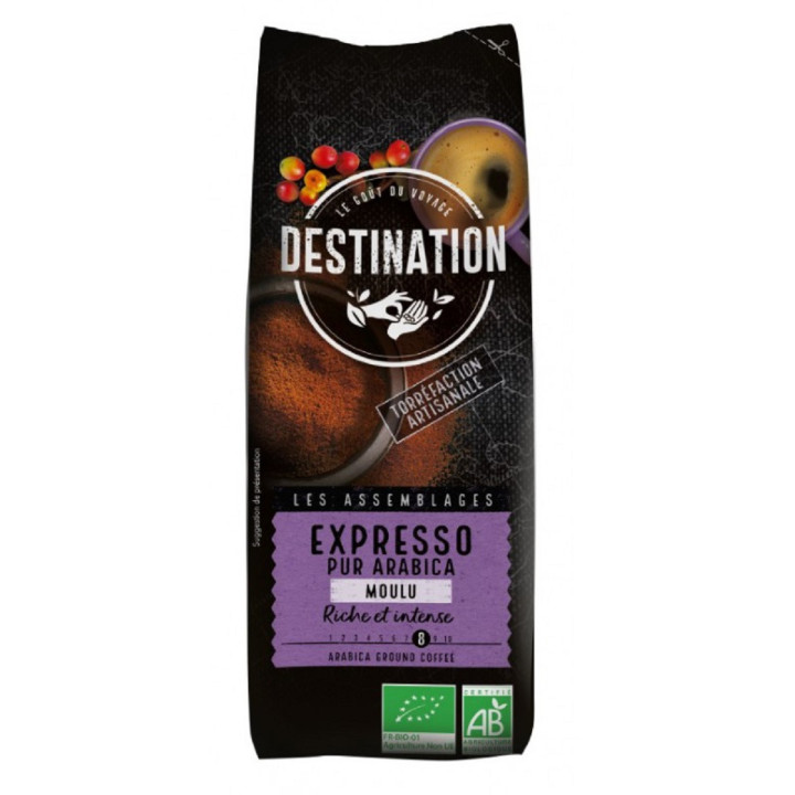Kawa Mielona Arabica 100 % Expresso BIO 250g | DESTINATION - Ekochatka