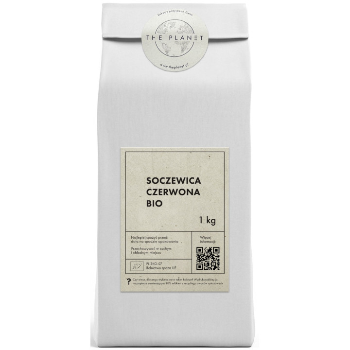 Soczewica Czerwona BIO 1kg | THE PLANET - Ekochatka