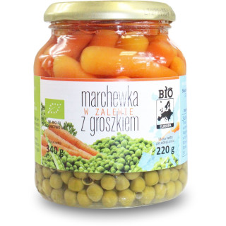 Marchewka w Zalewie z Groszkiem BIO 340g (220g) (Słoik) | BIO PLANET - seria INNE - Ekochatka