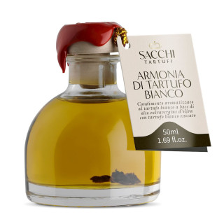 Przyprawa na Bazie Oliwy z Oliwek z Truflą Białą 50ml | SACCHI TARTUFI - Ekochatka