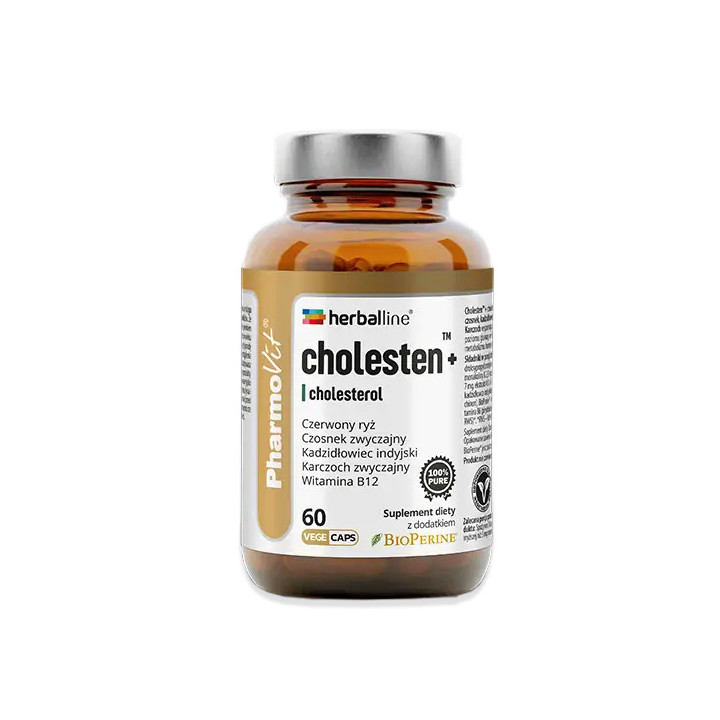Kapsułki na Prawidłowy Poziom Cholesterolu (Cholesten+) Bezglutenowe 6 | PHARMOVIT - Ekochatka