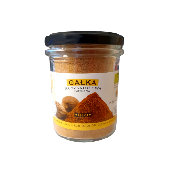 Gałka Muszkatołowa Mielona Bezglutenowa BIO 70g | PIĘĆ PRZEMIAN - Ekochatka