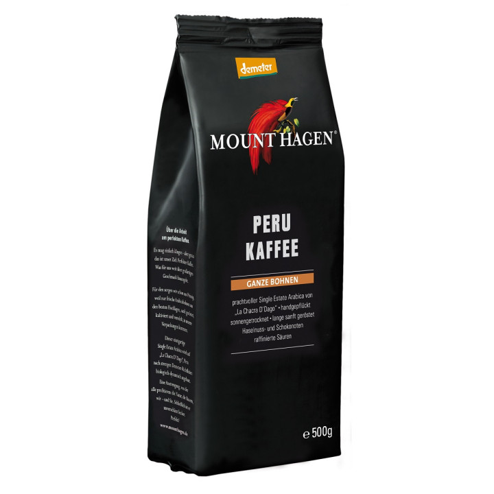 Kawa Ziarnista Arabica 100 % Peru DEMETER BIO 500g | MOUNT HAGEN - Ekochatka