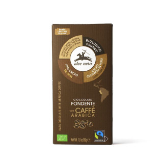 Czekolada Gorzka z Kawą Fair Trade Bezglutenowa BIO 50g | ALCE NERO - Ekochatka