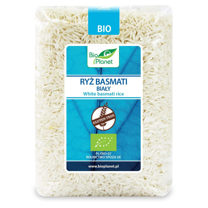 Ryż Basmati Biały Bezglutenowy BIO 1kg | BIO PLANET - Ekochatka